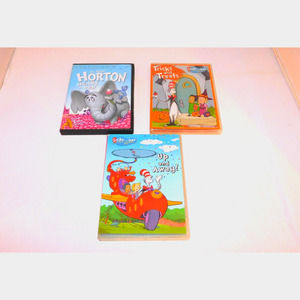 Lot of 3 Children's DVDs Dr Seuss Horton Hears A Who, Trick &Treats, Up and Away